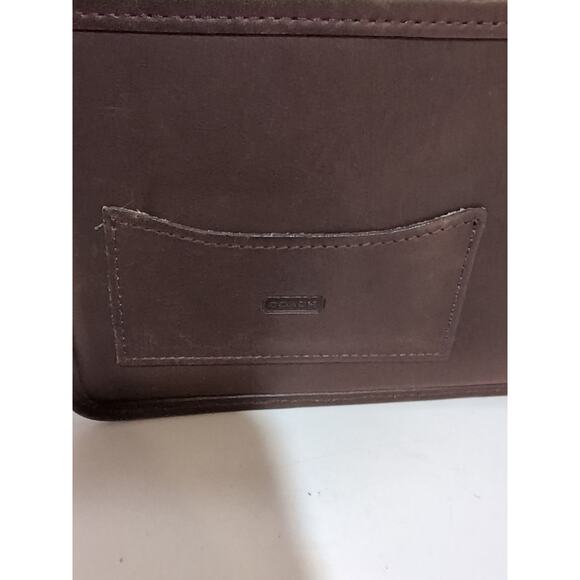 RARE Coach USA Rugby Logo Brown Leather Portfolio Notepad Holder Folio 12.5 X 10 - Picture 8 of 12